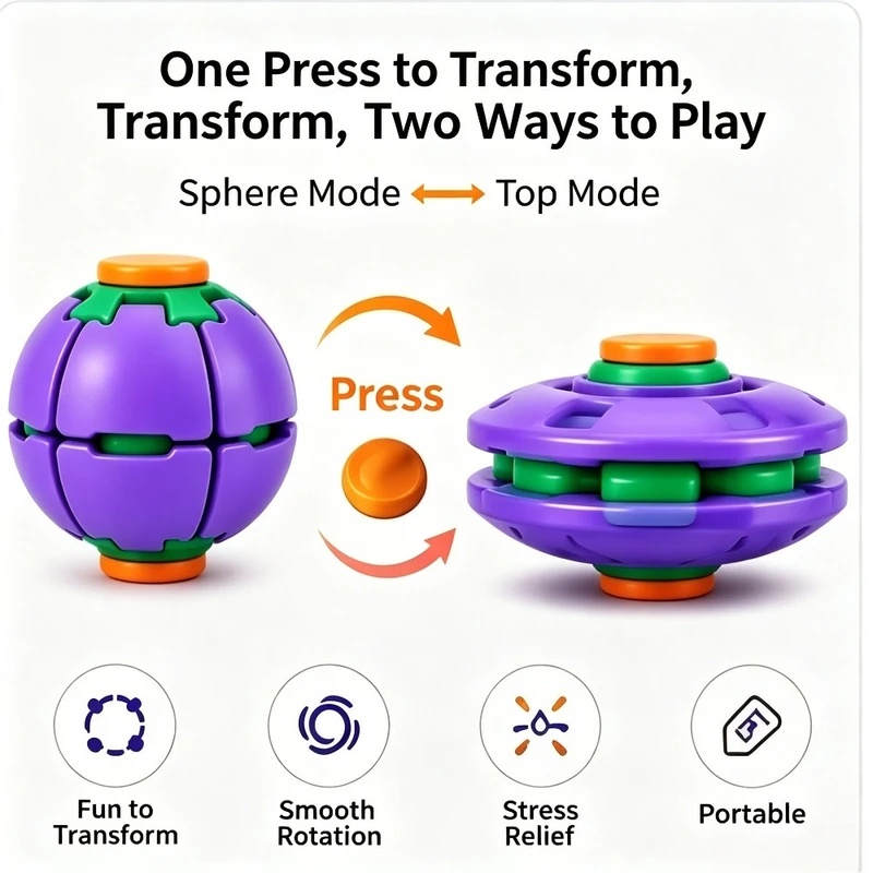 1個入り 変形するフィジェットスピナーボール。押すと回転し、 - Party Games For Adults And Kids のレビューと価格
