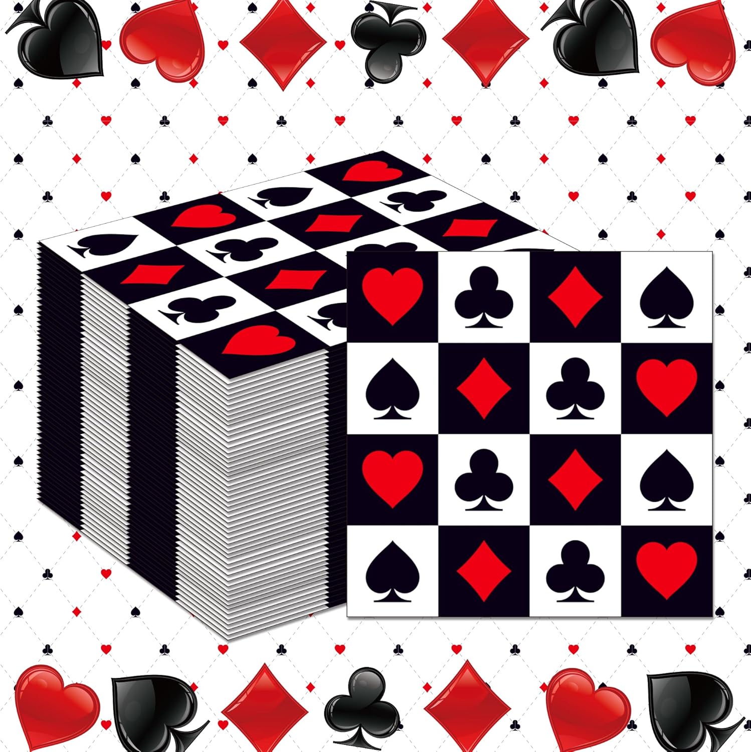 20/40/60/80 個 カジノテーマ ポーカーナプキン  - Party Games Night のレビューと価格