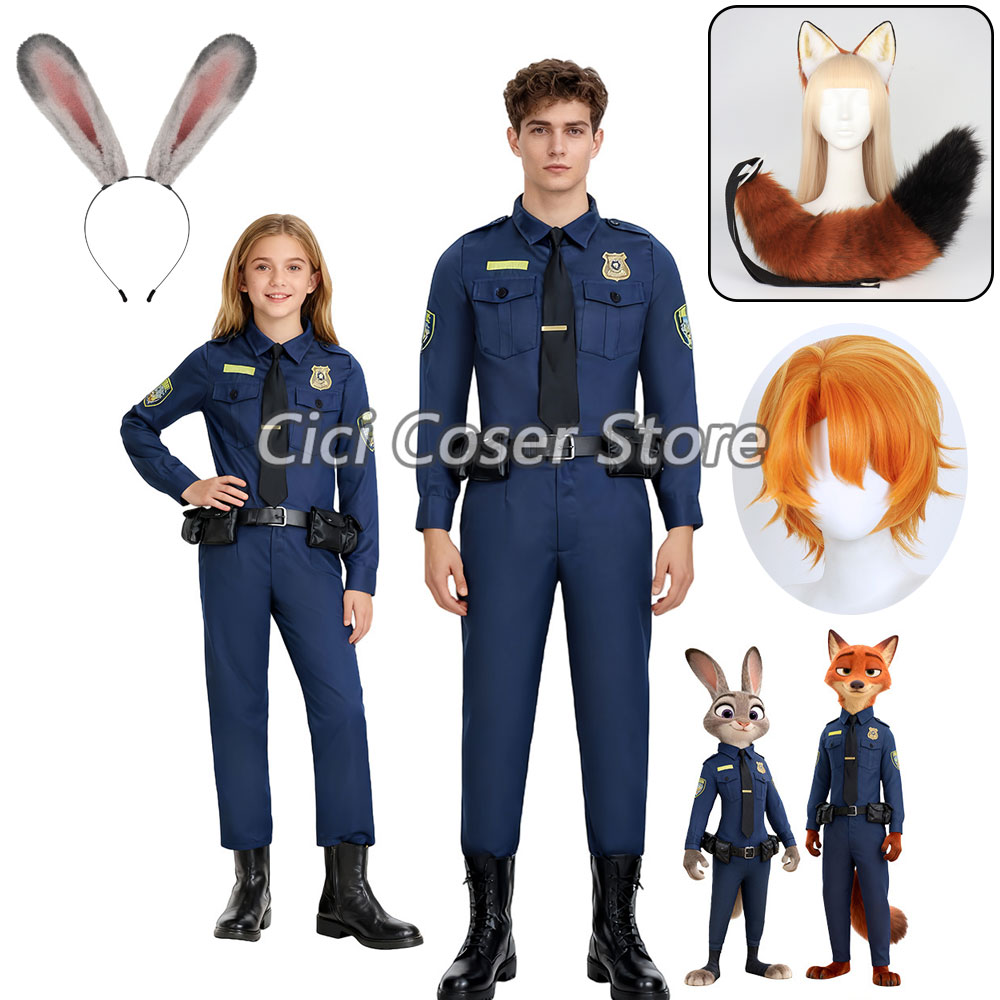 映画動物園ジュディニックコスプレ衣装警察制服キツネ耳尻尾ウサ - Zoo Party Games のレビューと価格